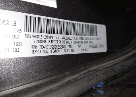 2016 Chrysler Town & Country Touring z USA, uszkodzony, nr VIN 2C4RC1BG8GR292446